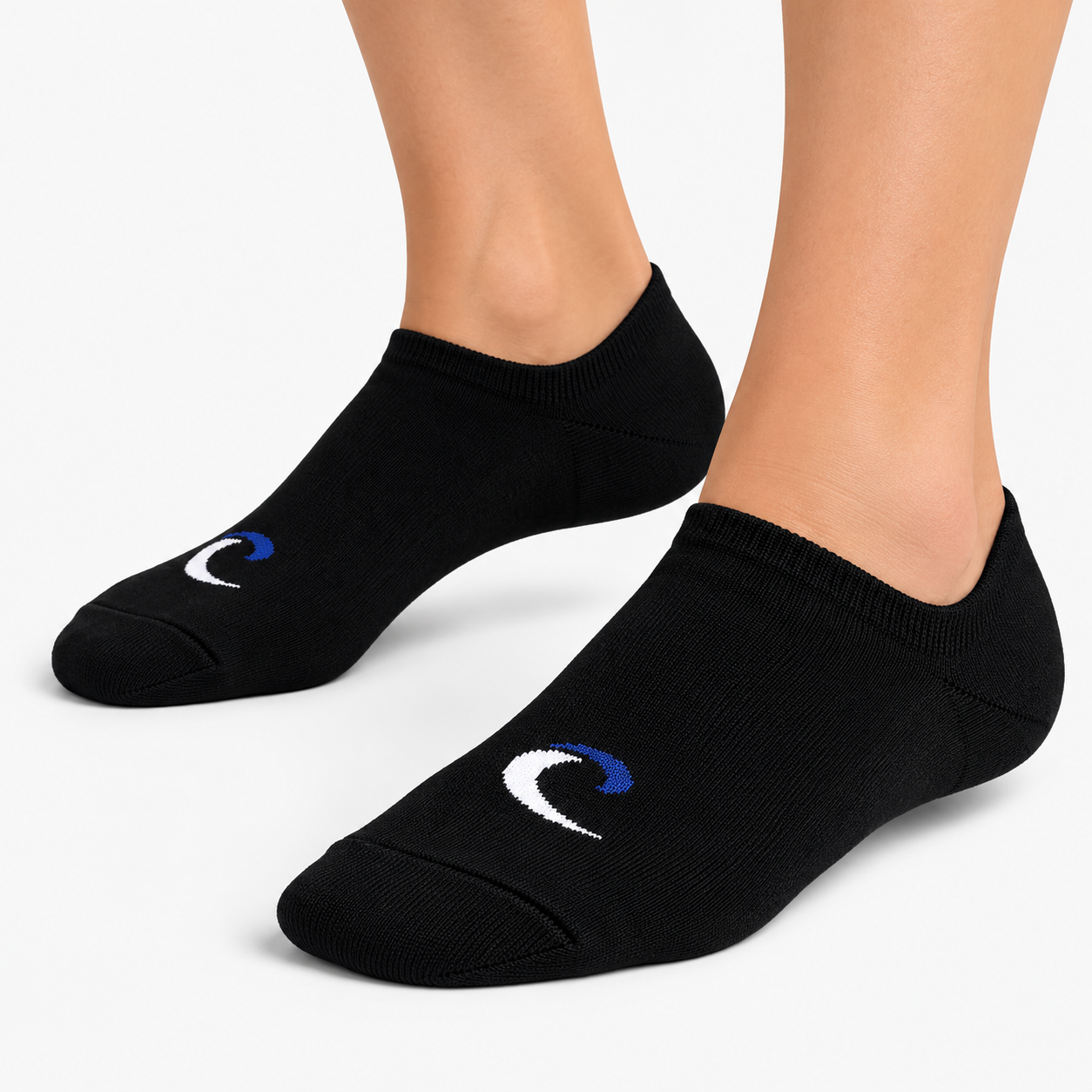 Calcetines negros con logo ondulado