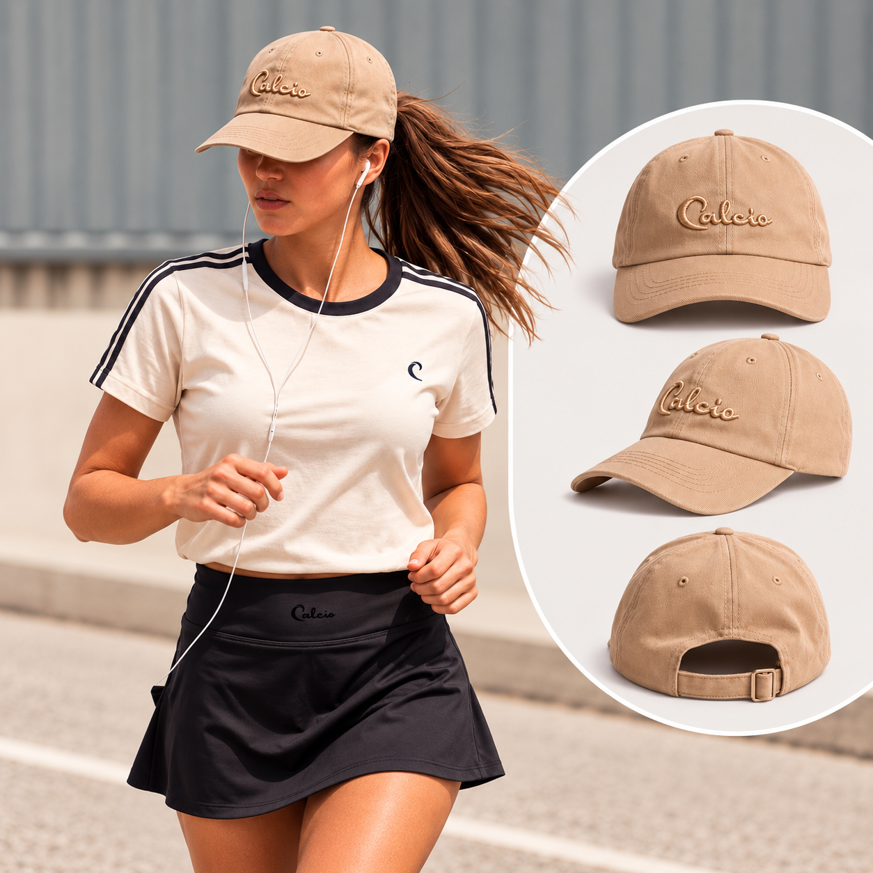 Corredora y gorra Calcio al aire libre