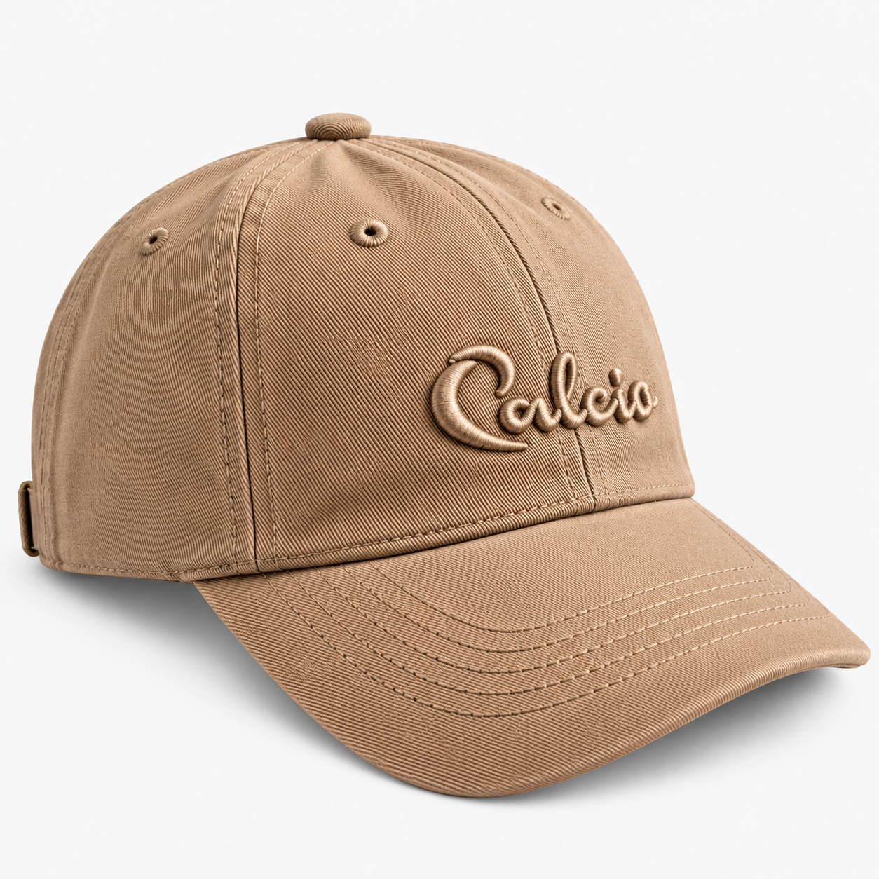 Gorra beige bordada “Calcio”