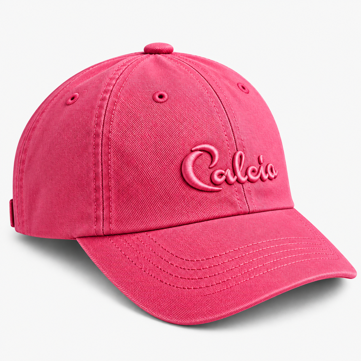 Gorra rosa bordada con “Calcio”