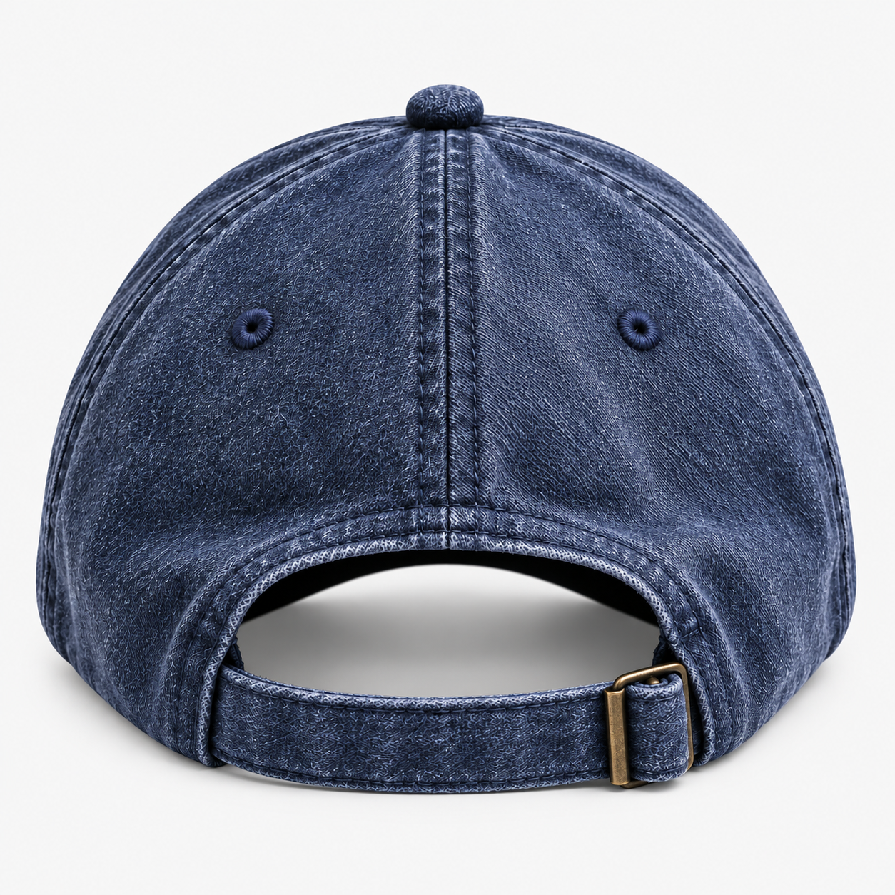 Gorra vaquera azul vista por detrás
