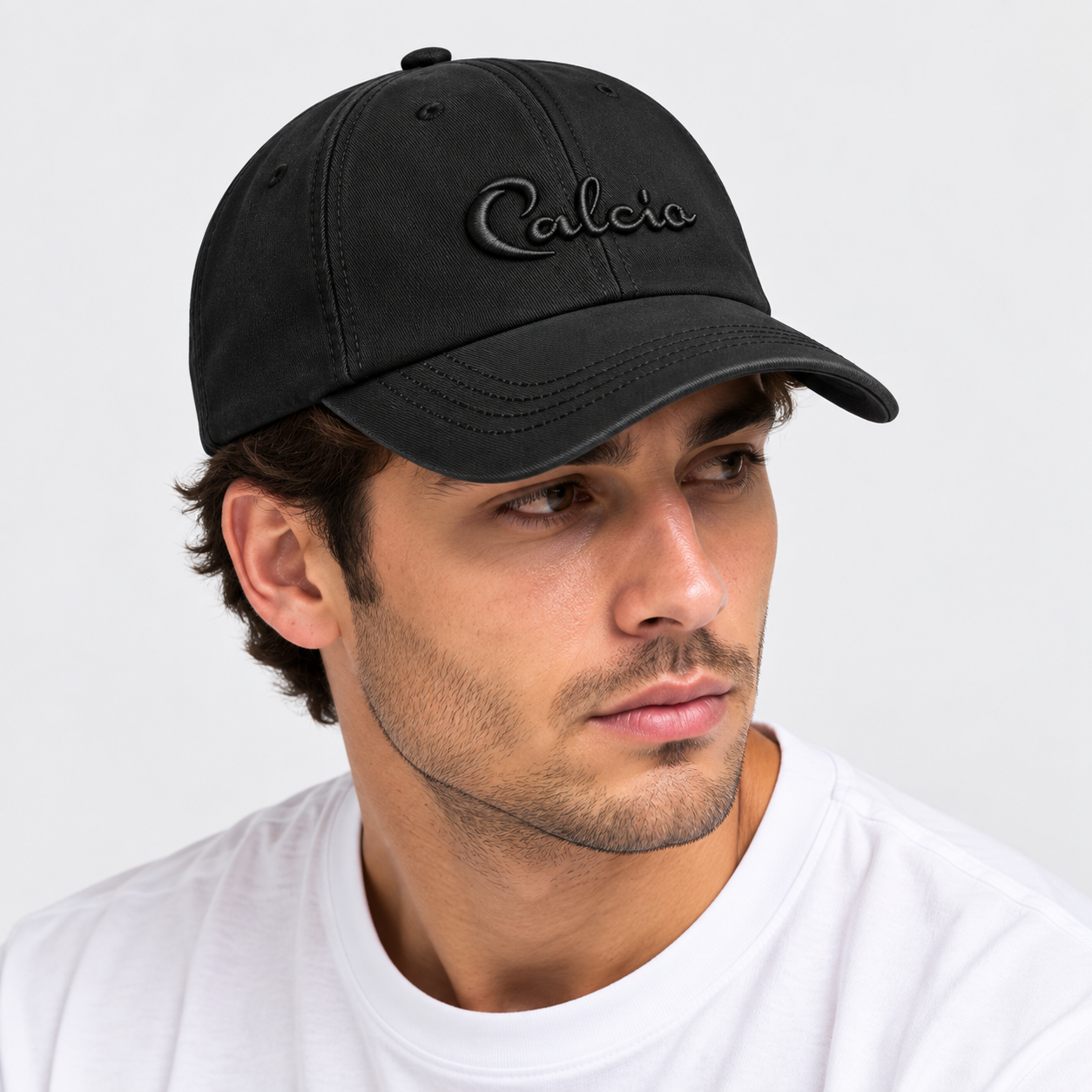 Retrato de estudio con gorra Calcio